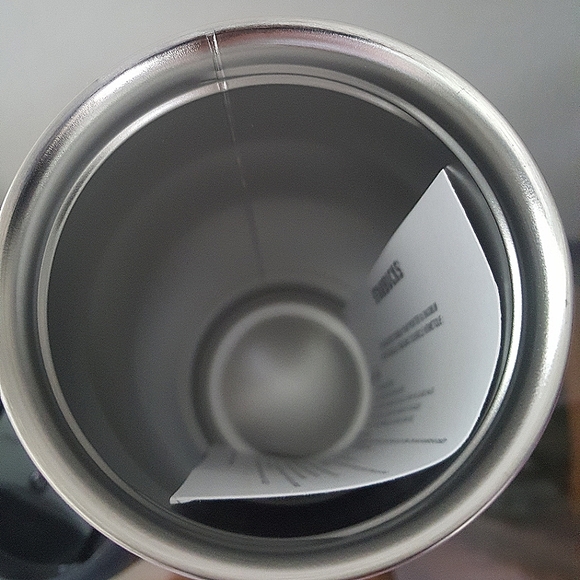 Starbucks 2008 pink and silver curvy stainless steel hot beverage cup mug 12oz - Picture 9 of 12